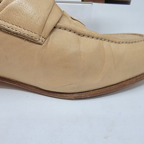 VTG French Shriner Men\'s 47 11.5 N Calfskin Dress Tassel Loafers Italy Shoes
